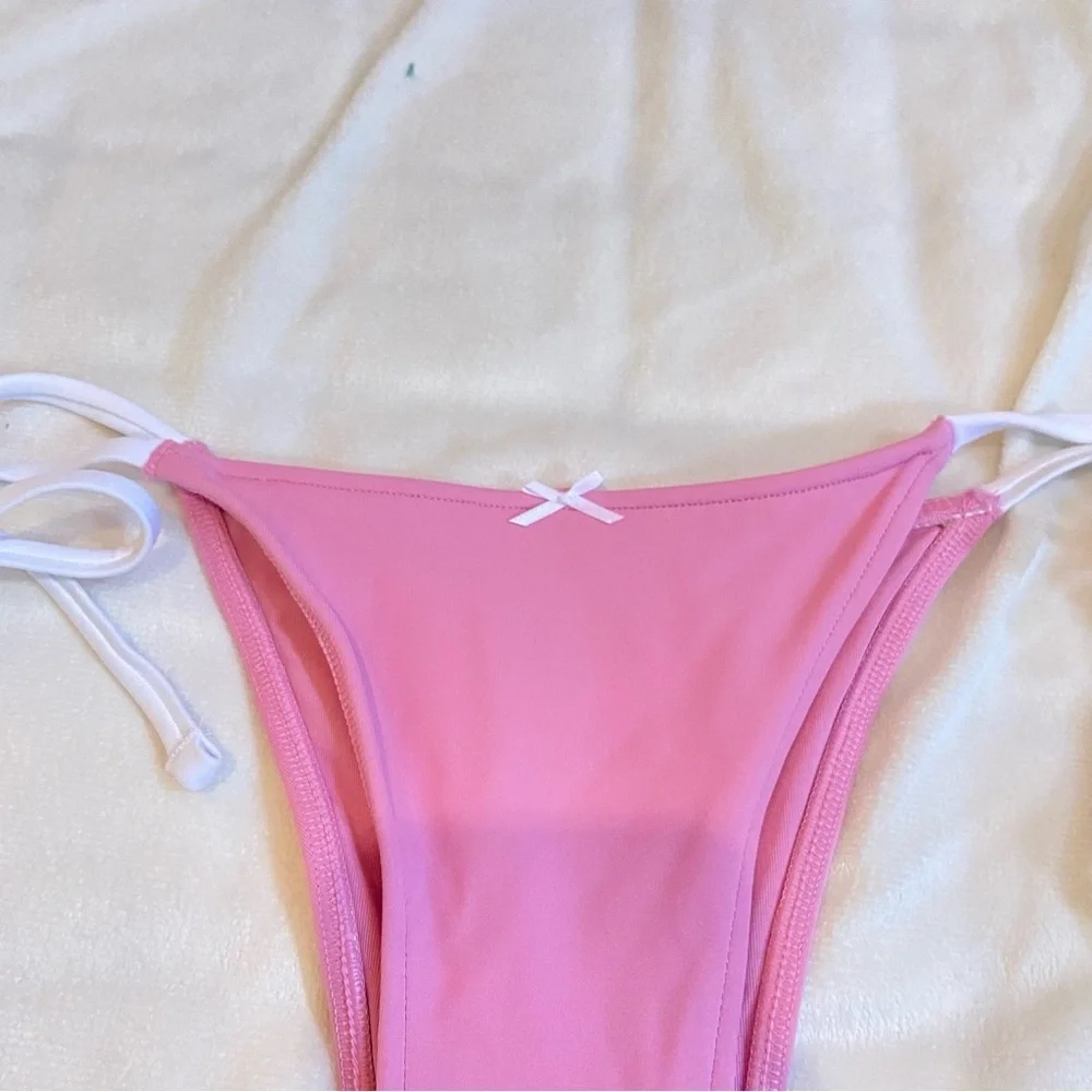 New! Frankie's Bikinis x PINK Taffy Rosemary string Bikini Bottom XS 1554